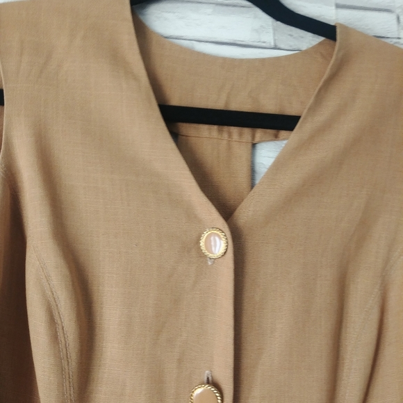 Vtage Braemar Sleeveless Buttons up Midi Dress 11 - Picture 3 of 5